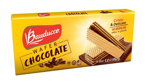 Bauducco Chocolate Wafers - Crispy Wafer Cookies With 3 Delicious, Indulgent, Decadent Layers of ...