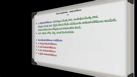 Telugu grammar - bhasha bhagalu - nama vachakam in telugu examples ...