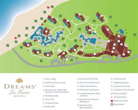 Resort Map | Dreams Las Mareas | Costa Rica