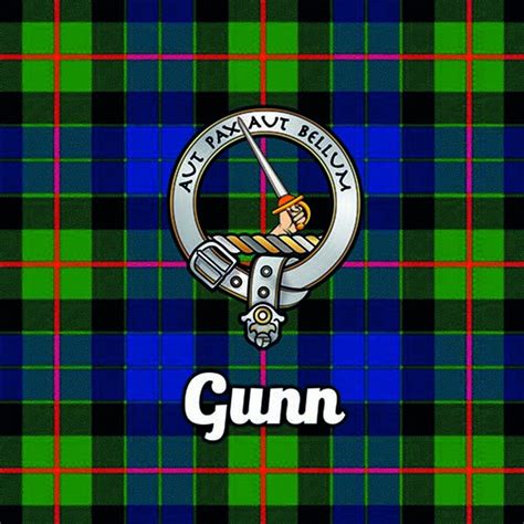 Gunn Tartan and Clan Glass Coaster CG000051