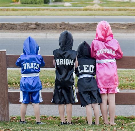 Personalized Kids Boxing Set Robe Shorts, Trunks, Costume Boxing. - Etsy