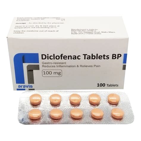 Diclofenac 100mg BP #100t - Aversi