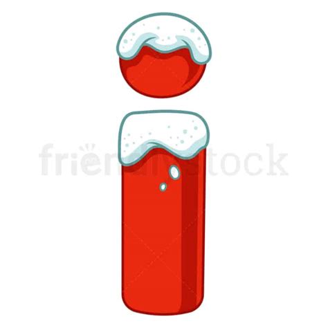 Cartoon Christmas Spanish Exclamation Mark Vector Clip Art - FriendlyStock