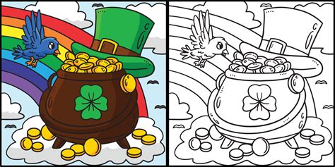 Saint Patricks Day Pot Of Gold Illustration 19979833 Vector Art at Vecteezy