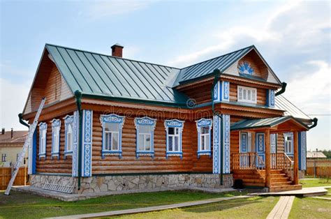 Traditional Russian Rural Wooden House Royalty Free Stock Photography ...