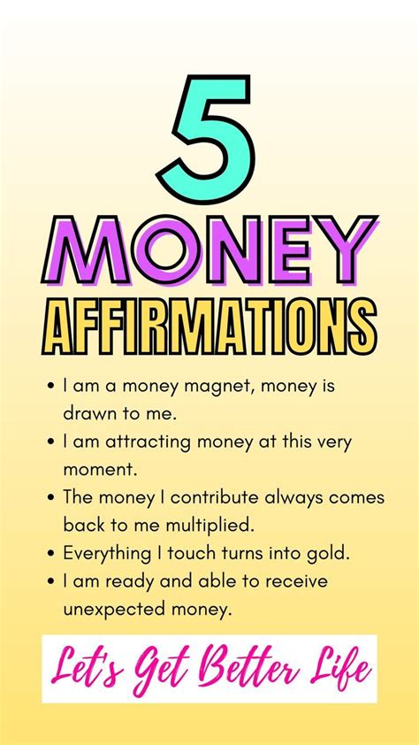 5 MONEY AFFIRMATIONS | LAW OF ATTRACTION #manifestation #lawofattraction #moneymanifestation # ...