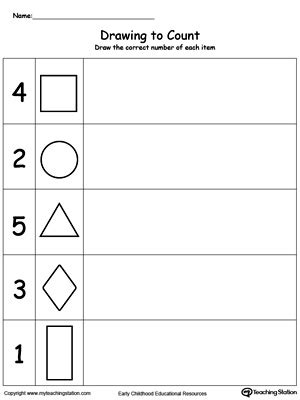 *FREE* Trace and Drawing Shapes to Number | MyTeachingStation.com