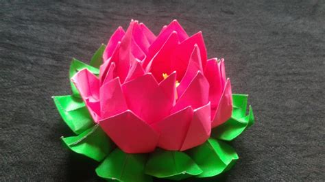 Origami ideas: Origami Lotus Flower Instructions Youtube