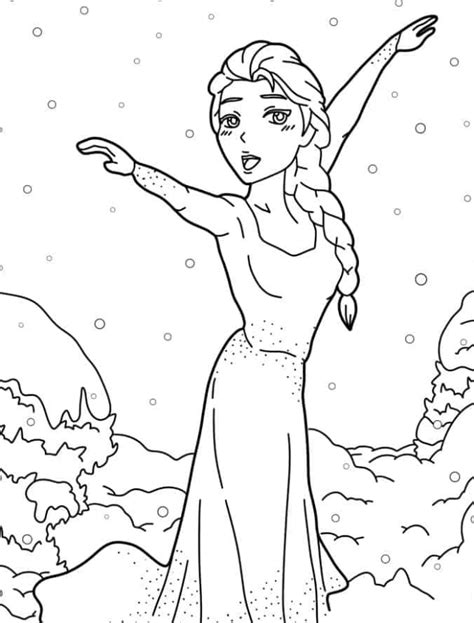 Elsa Coloring Pages – Easy Elsa Coloring Page For Kids | coloring ...