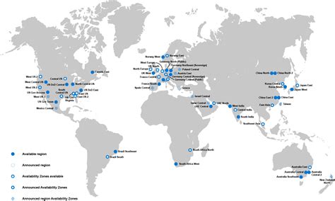 Microsoft Azure Regions Map