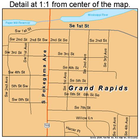 Grand Rapids Minnesota Street Map 2725118