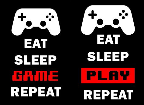 Eat Sleep Game Repeat/Eat Sleep Play Repeat Poster | Etsy