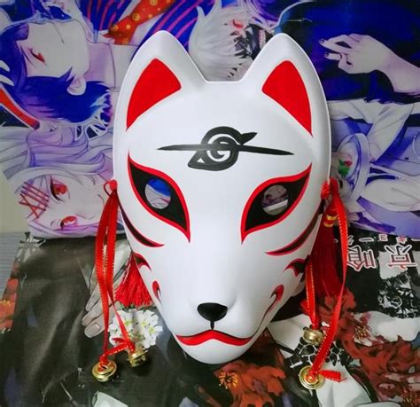 Best NARUTO MASK Full Face Hand Painted ITACHI UCHIHA Fox Mask Kitsune ...