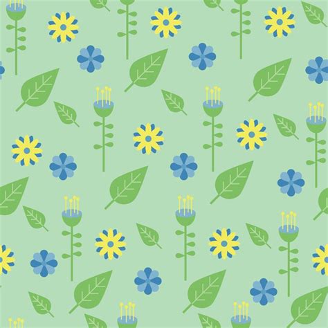 Green Floral Seamless Pattern 12190795 Vector Art at Vecteezy