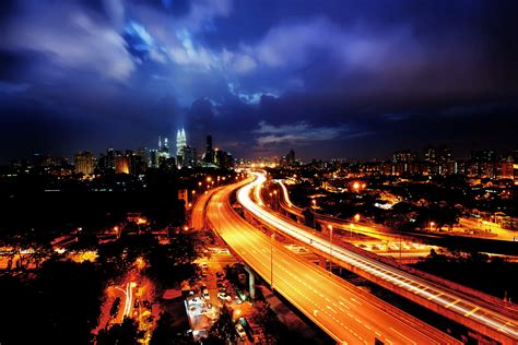 Free photo: Aerial Photography of City during Night - Architecture, Sky ...