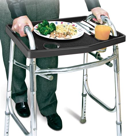 Walker Tray with Non-Slip Grip Mat, Fits Most Walkers - Walmart.com ...