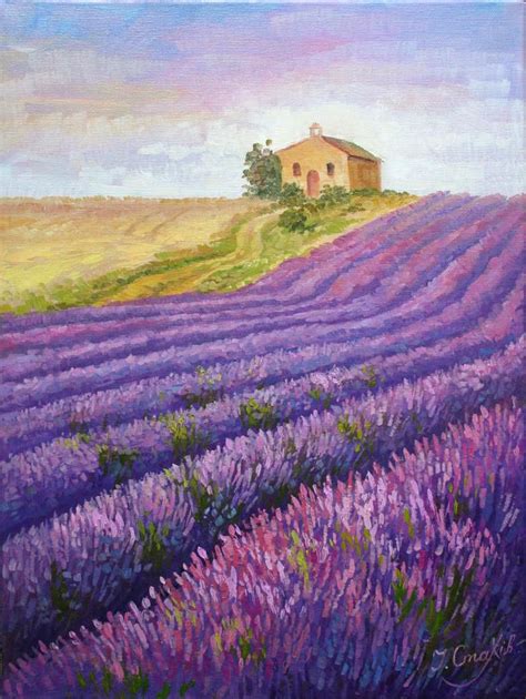 Lavender Field Oil Painting – Warehouse of Ideas