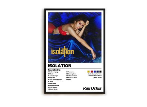 Kali Uchis Isolation Minimalist Album Cover Poster Music - Etsy