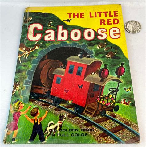 Lot - 1963 The Little Red Caboose by Marian Potter ILLUSTRATED Big Golden Book