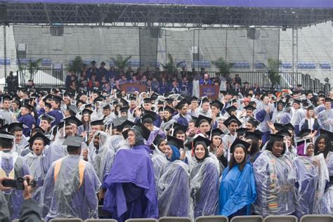 Northwestern University celebrates 2018 commencement despite rainy weather