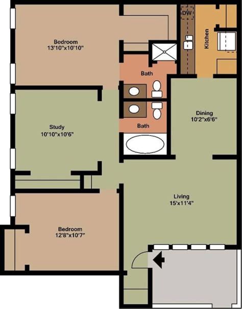 Floor Plans of Forest Glen Apartments in San Antonio, TX