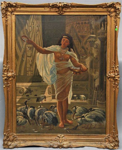 Large 19th century Orientalist scene painting of a