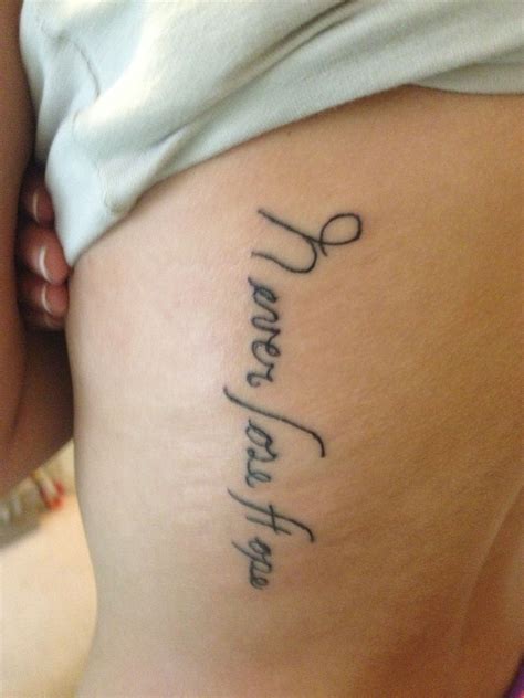 never lose hope tattoo | Hope tattoo, Tattoos, Inspirational tattoos