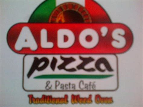 Menu at Aldo's Pizza restaurant, Meyerton