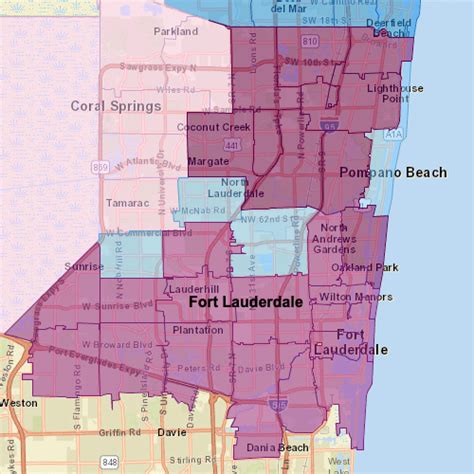 Map Of Fort Lauderdale Neighborhoods - Maps Model Online