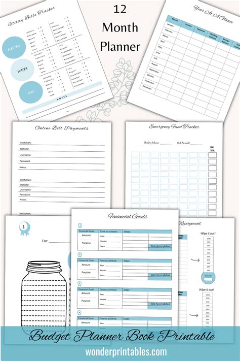 Budget Planner Book - Printable – Wonder Printables