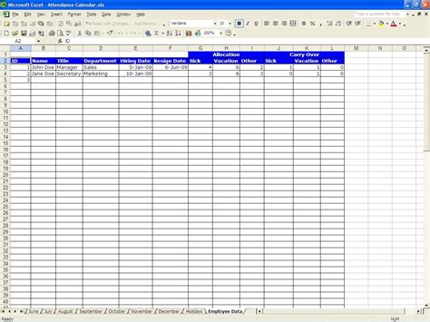 Employee Attendance Point System Spreadsheet within Employee Attendance ...