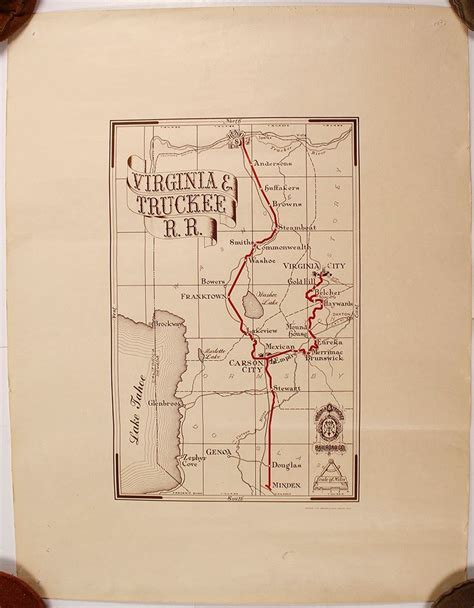 Map of Virginia and Truckee Railroad