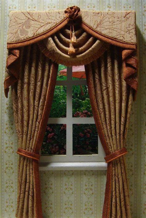 Miniature 1:12 Dollhouse curtains ( on order) | Doll house curtains ...