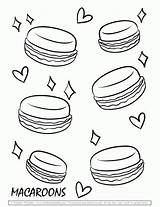 Macaron Coloring Pages sketch template