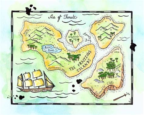 Island Map Drawing at GetDrawings | Free download