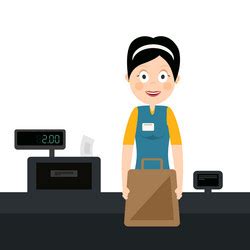 Shop Assistant Cartoon Vector Images (over 2,300)