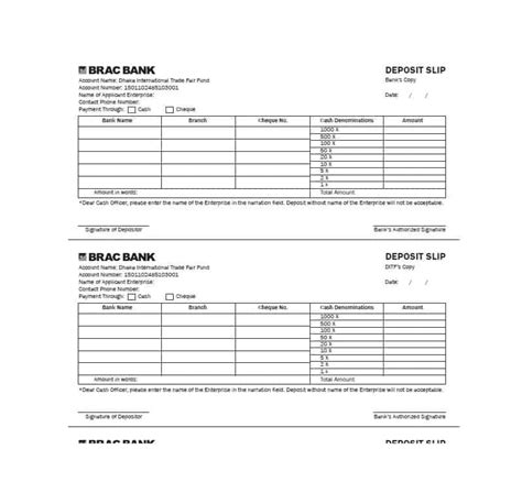 Deposit Slip - 10+ Examples, Format, Pdf