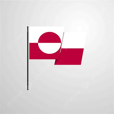 Greenland Flag Vector PNG Images, Greenland Waving Flag Design Vector ...