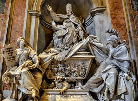 The Funerary Monument to Pope Gregory XIII in St Peter's Basilica in ...