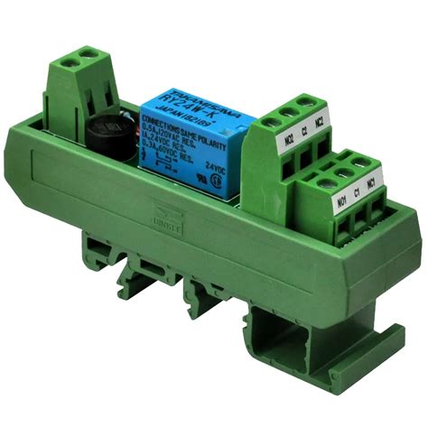 Electronics Salon AC/DC 24V Slim DIN Rail Mount DPDT Signal Relay Interface Module, RY24W K.-in ...