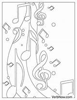 Music Notes Coloring Page sketch template