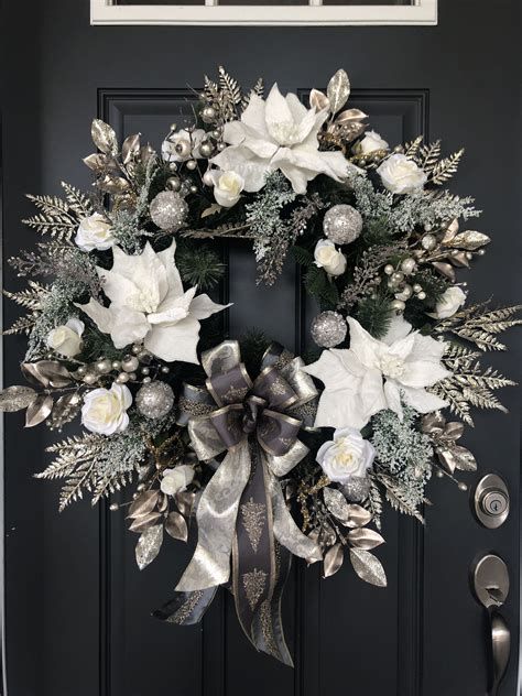 XL Elegant Christmas Wreath/Holiday Wreath/Christmas Door Decor/Christmas Floral by ...