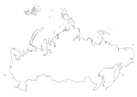 Blank map of Russia SVG Vector - Outline Map