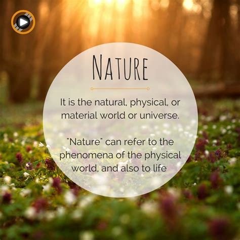 Time to get clear on what does Nature really mean #nature #definition #changeisgood | Change is ...