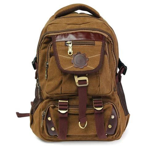 Vintage Canvas backpack Mountaineering unisex backpacks travel hiking ...