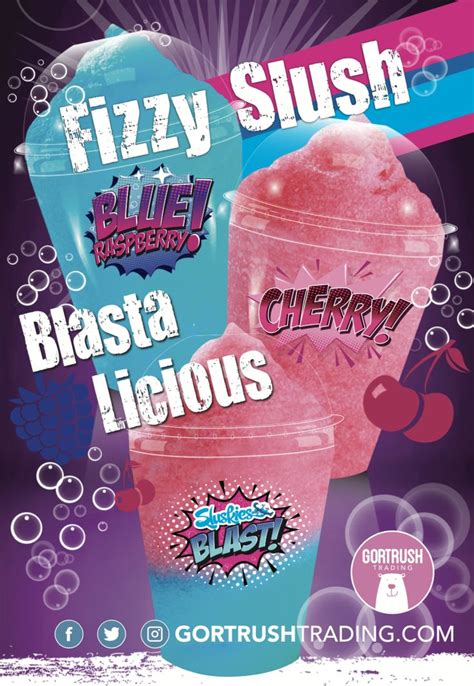 Fizzy Slush, Carbonated Slush, Sluskies Blast, Fizzy Cherry Slush ...