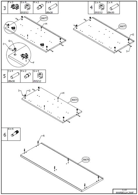 DEDEMAN Marbella 2K4F Wood Sideboard with Oak Drawers Instruction Manual