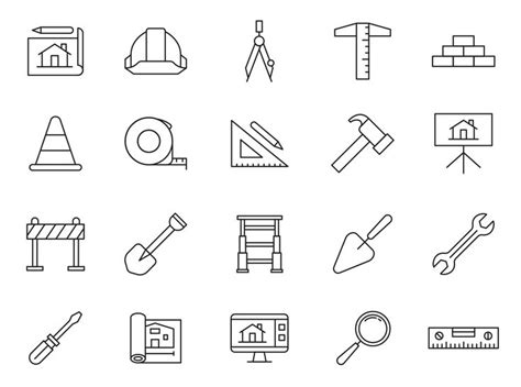 20 Architecture Vector Icons | Architecture icons, Icon design, Graphic design fonts