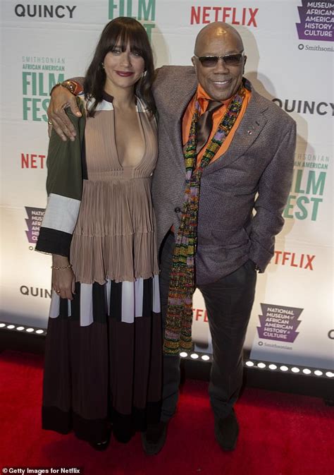 Rashida Jones steps out with dad Quincy for a screening... after ...