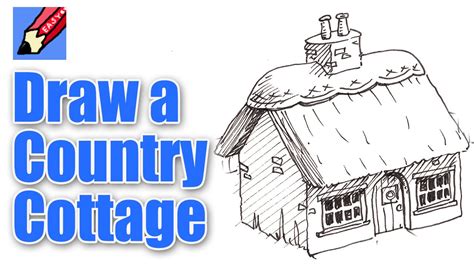 How to draw a Cottage Real Easy - YouTube